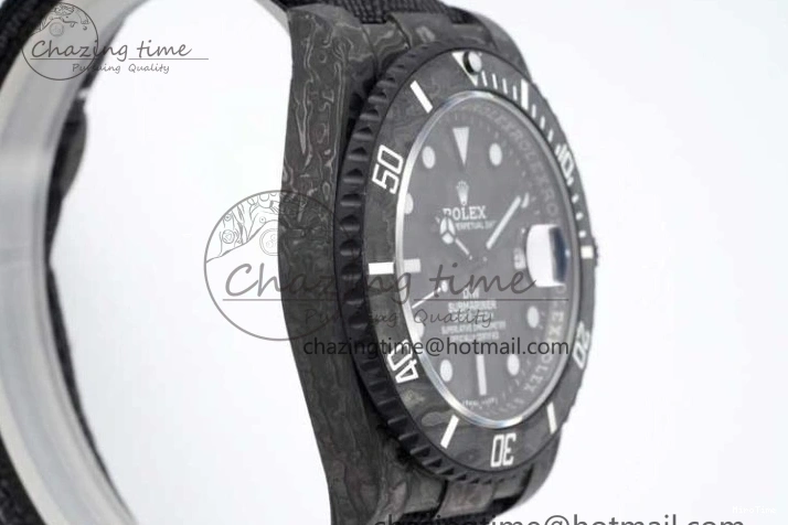 MiroTime 0210 AllSeason Submariner DIW Carbon VSF 1:1 Best Edition Black White Dial on Black Nylon Strap VS 2165